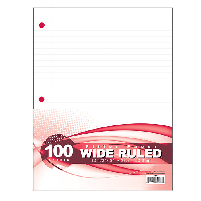 Filler Paper 100 Ct.   |||   36 PACKS | $2.22 PER PACK