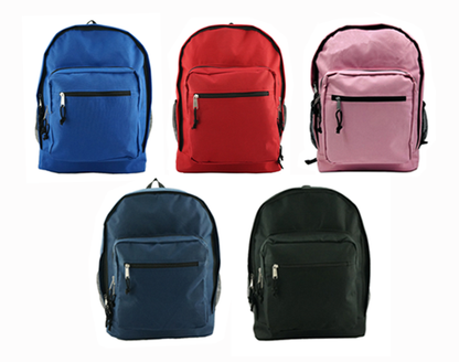 - 24 PACKS | $8.33 PER PACK || Wholesale Case Lot: 24pcs Classic College School Backpack Fits 15.6" Laptop