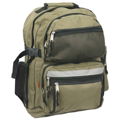 - 12 PACKS | $19.16 PER PACK ||   Case Lot: 12pcs 19" Spacious Backpack with Extra-Large Compartment, Reflective Straps, Five Front Pockets