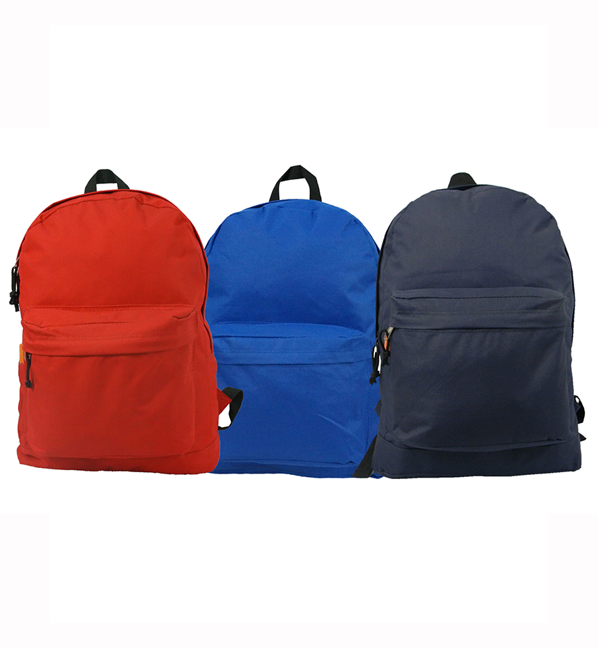 - 30 PCS | $6.33 PER PACK ||   Case Lot:  30 pcs Classic 18" Padded School Backpack W/Side Pocket - Ideal for School Books and Essentials