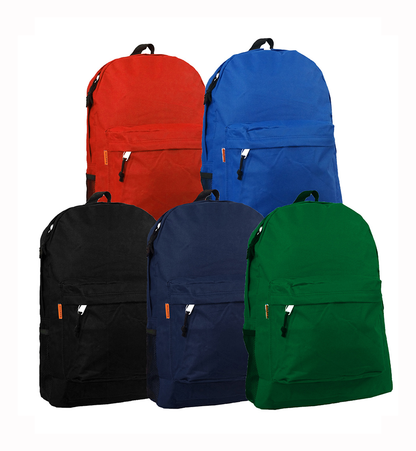 - 30 PCS | $6.33 PER PACK ||   Case Lot:  30 pcs Classic 18" Padded School Backpack W/Side Pocket - Ideal for School Books and Essentials