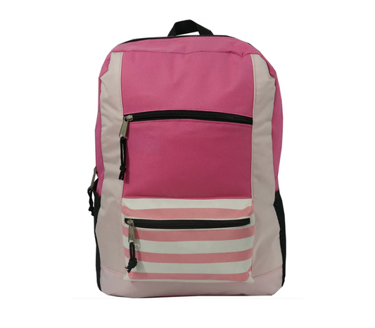 40 PACKS | $4.99 PER PACK ||    Wholesale Case Lot: 40pc Striped Printed Basic Bookbags - Simple and Stylish Schoolbags