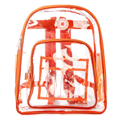 - 20 PACKS | $19.99 PER PACK ||    Wholesale Case Lot: 20pcs Clear Backpacks - Durable PVC, Quality See-Through Student Bookbag