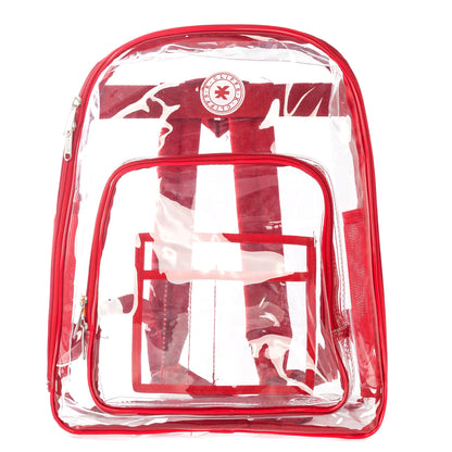 - 20 PACKS | $19.99 PER PACK ||    Wholesale Case Lot: 20pcs Clear Backpacks - Durable PVC, Quality See-Through Student Bookbag