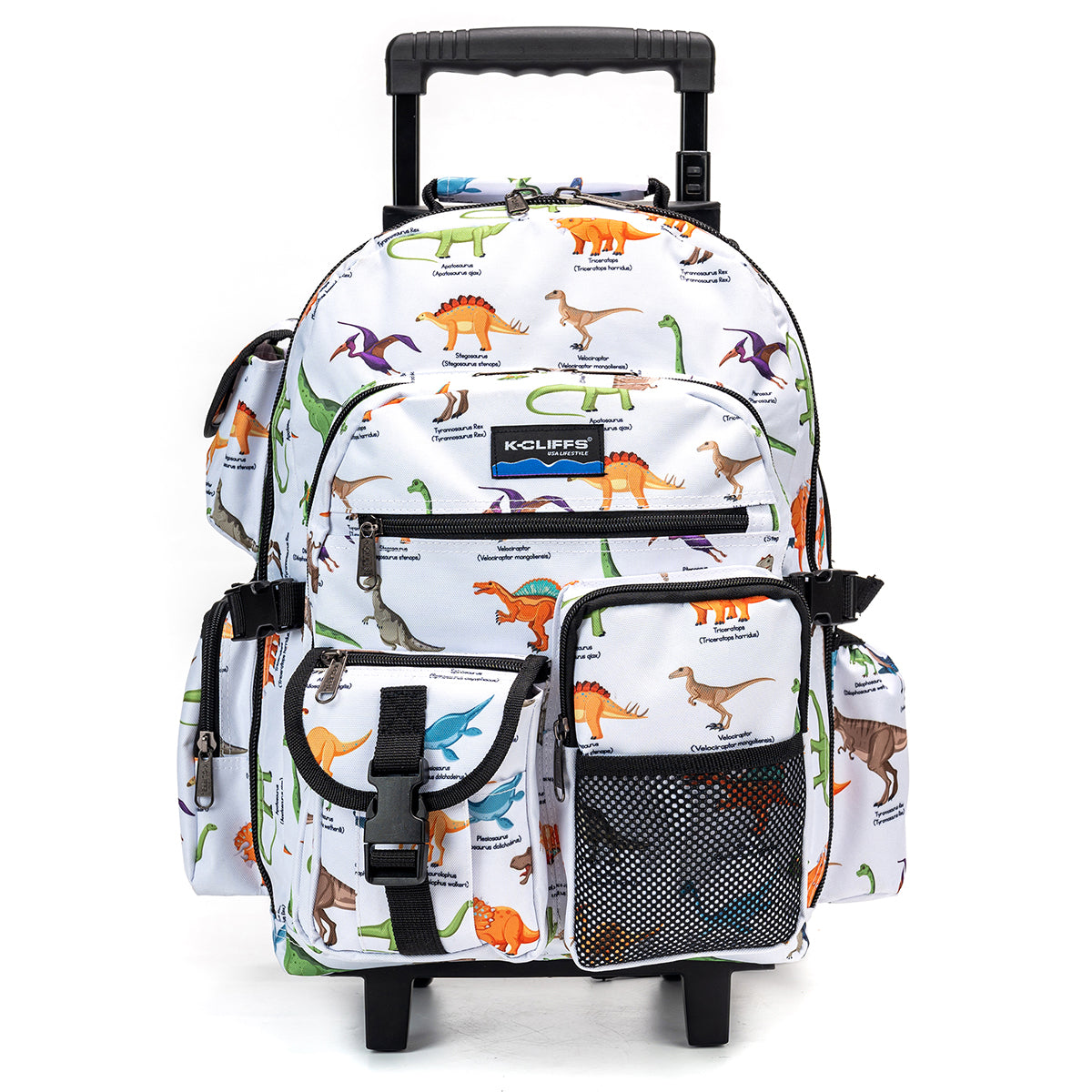 - 4 PACKS | $44.99 PER PACK ||  Wholesale Case Lot: 4pc Heavy Duty Rolling Backpack School Bookbag with Wheels Deluxe Wheeled Daypack