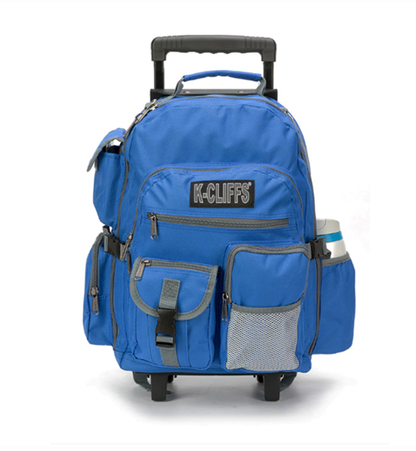 - 4 PACKS | $44.99 PER PACK ||  Wholesale Case Lot: 4pc Heavy Duty Rolling Backpack School Bookbag with Wheels Deluxe Wheeled Daypack