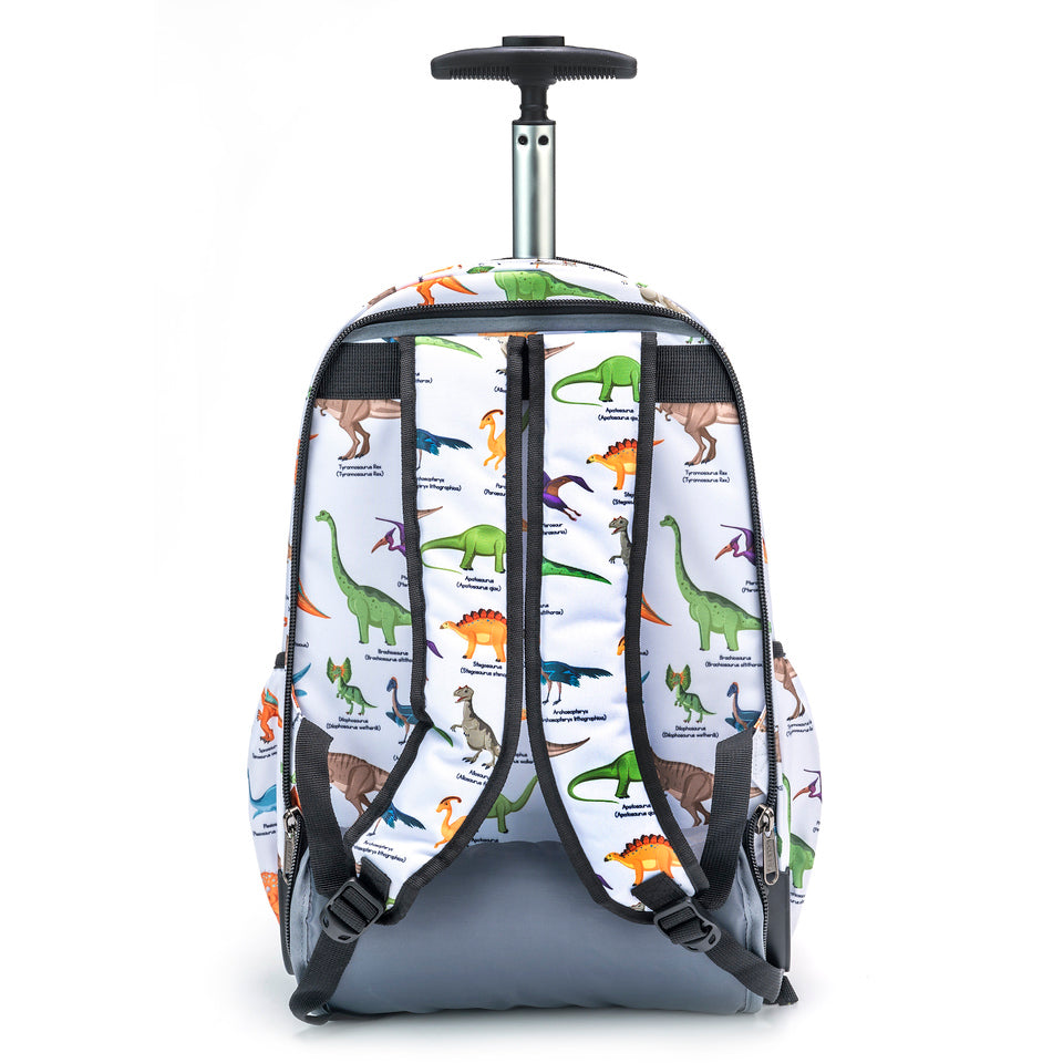 - 4 PACKS | $44.99 PER PACK ||    Wholesale Case Lot: 4pc Heavy Duty Rolling Backpack School Bookbag with Wheels Deluxe Wheeled Daypack