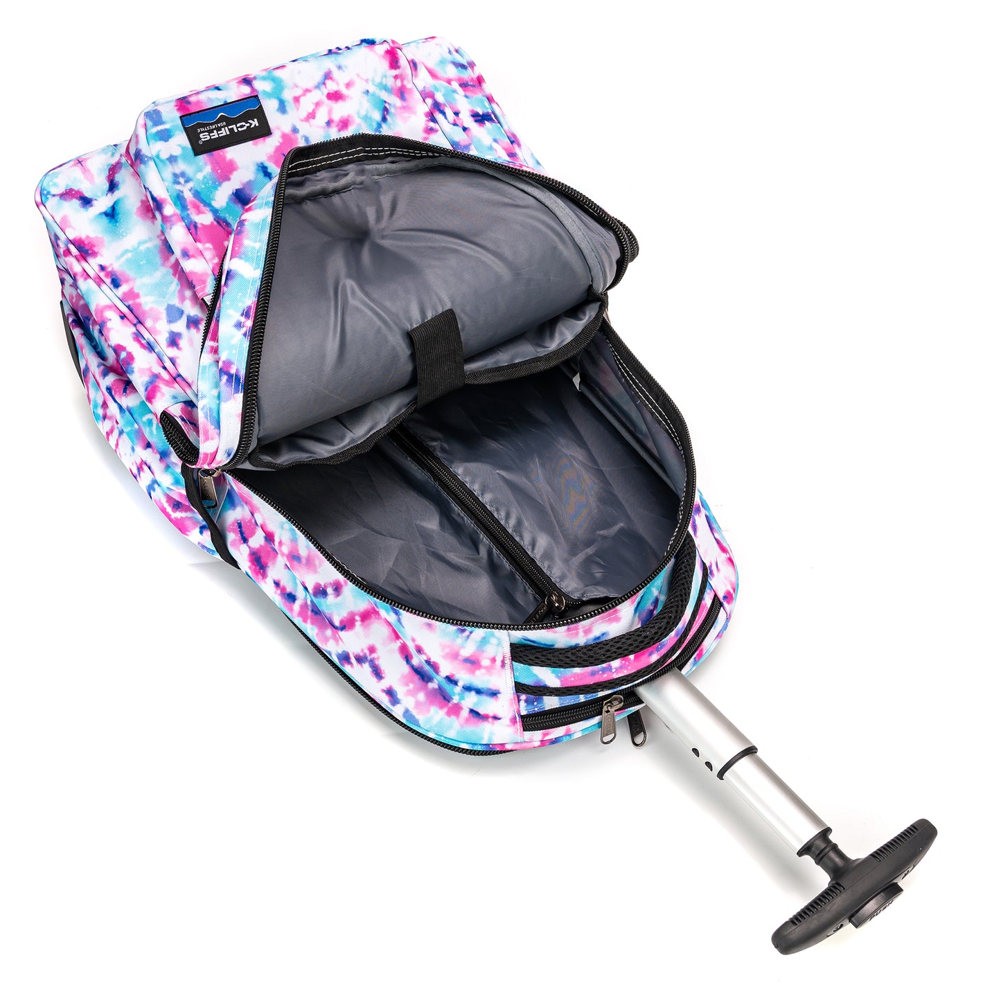 - 4 PACKS | $44.99 PER PACK ||    Wholesale Case Lot: 4pc Heavy Duty Rolling Backpack School Bookbag with Wheels Deluxe Wheeled Daypack