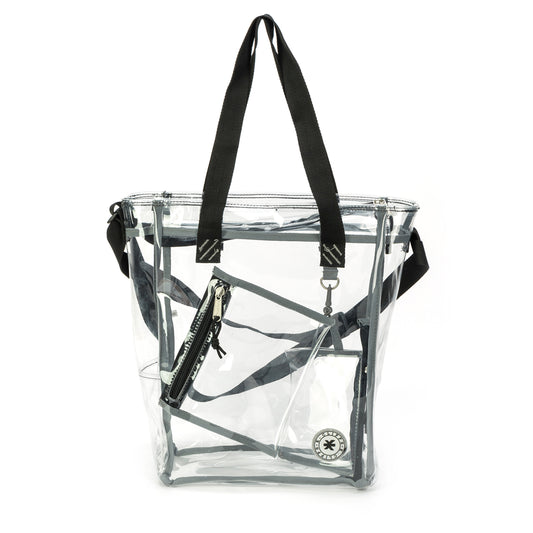 Wholesale Case Lot: 25-Pack Heavy Duty Clear Tote Quality See-Through Messenger Work Bag - Durable Transparent PVC  |||   25 PACKS | $9.99 PER PACK