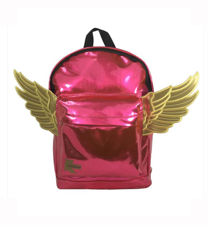 - 30 PACKS | $5.5 PER PACK ||    Wholesale Case Lot: 30 pc Adorable Kids' Backpack with Angel Wings: Synthetic Leather Daypack for Casual Travel