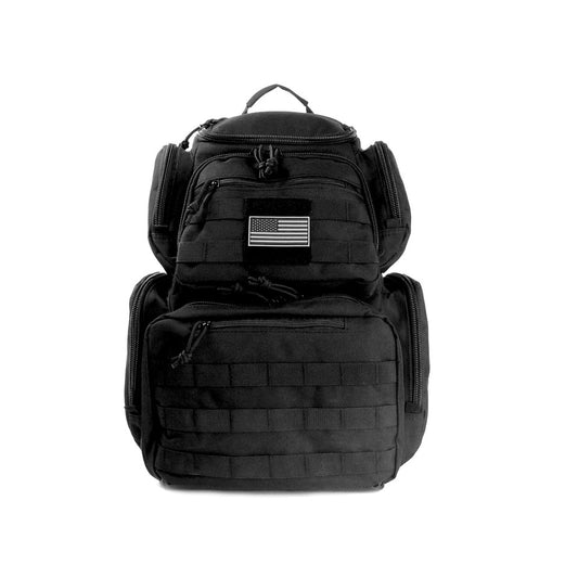 Multiple compartments Tactical Lockable Range Backpack with Free USA Patch and rain cover