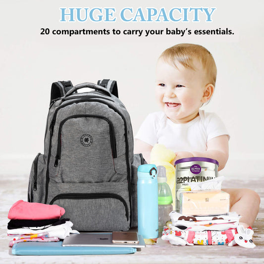 8 PACKS | $31.24 PER PACK ||    Wholesale Case Lot: 8 pcs Diaper Tote Baby Nappy Messenger Bag Travel Purse For Mom & Dad w/Stroller Straps & Changing Pad