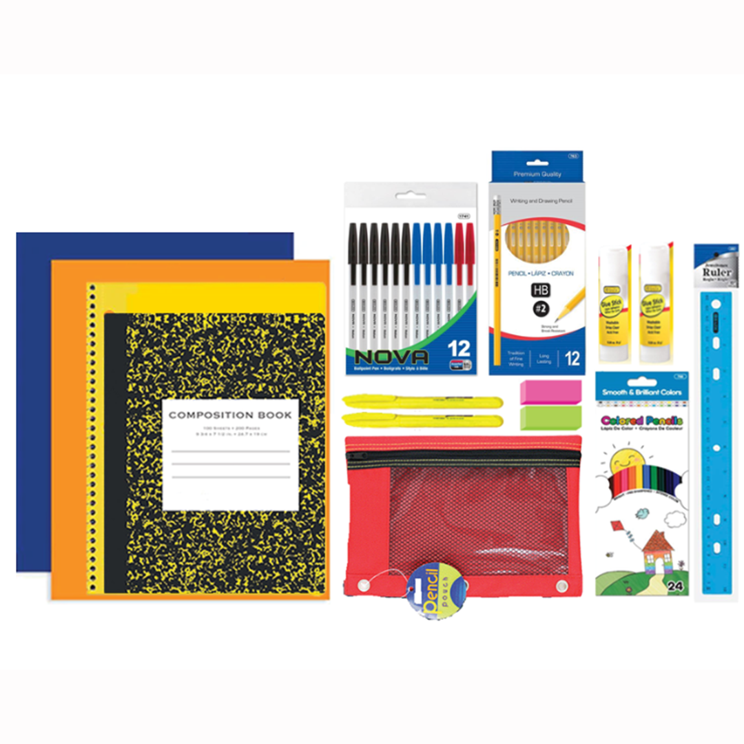 12 PACKS | $14.92 PER PACK ||    Wholesale School Supply Kit-Set C (48 items)