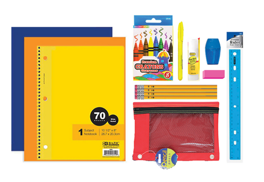 5. 24 PACKS | $8.04 PER PACK ||    Wholesale School Supply Kit-Set B (21 items)