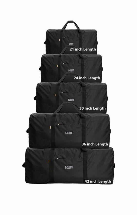 Wholesale Case Lot Heavy Duty Cargo Duffel Large Sport Gear Drum Set Equipment Hardware Travel Bag Rooftop Rack Bag  |||  10 PACKS | $24.99 ~ $34.99 PER PACK