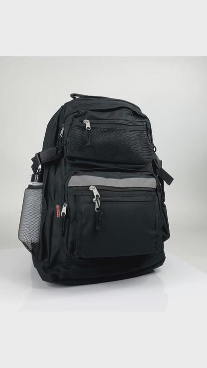 - 12 PACKS | $19.16 PER PACK ||   Case Lot: 12pcs 19" Spacious Backpack with Extra-Large Compartment, Reflective Straps, Five Front Pockets