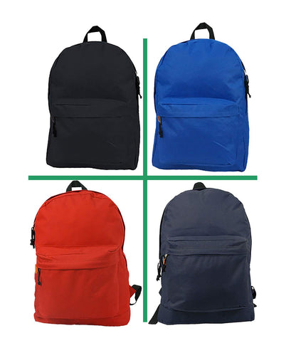 - 30 PCS | $6.33 PER PACK ||   Case Lot:  30 pcs Classic 18" Padded School Backpack W/Side Pocket - Ideal for School Books and Essentials