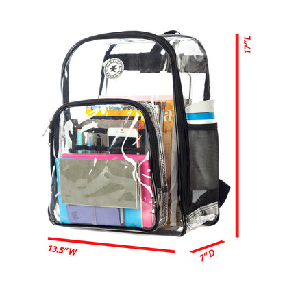 - 20 PACKS | $19.99 PER PACK ||    Wholesale Case Lot: 20pcs Clear Backpacks - Durable PVC, Quality See-Through Student Bookbag